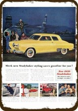 1950 STUDEBAKER Champion Car Vintage-Look-Edge DECORATIVE REPLICA METAL SIGN