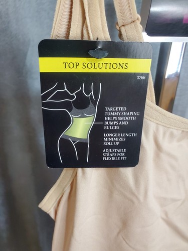 Maidenform Firm Cami Top Solutions BIEGE Shapes Size S NWT Style #FL3266 - Picture 4 of 9