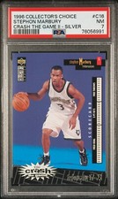 1996 Collector's Choice Stephon Marbury #C16 Crash The Game Silver PSA 7 Pop 1