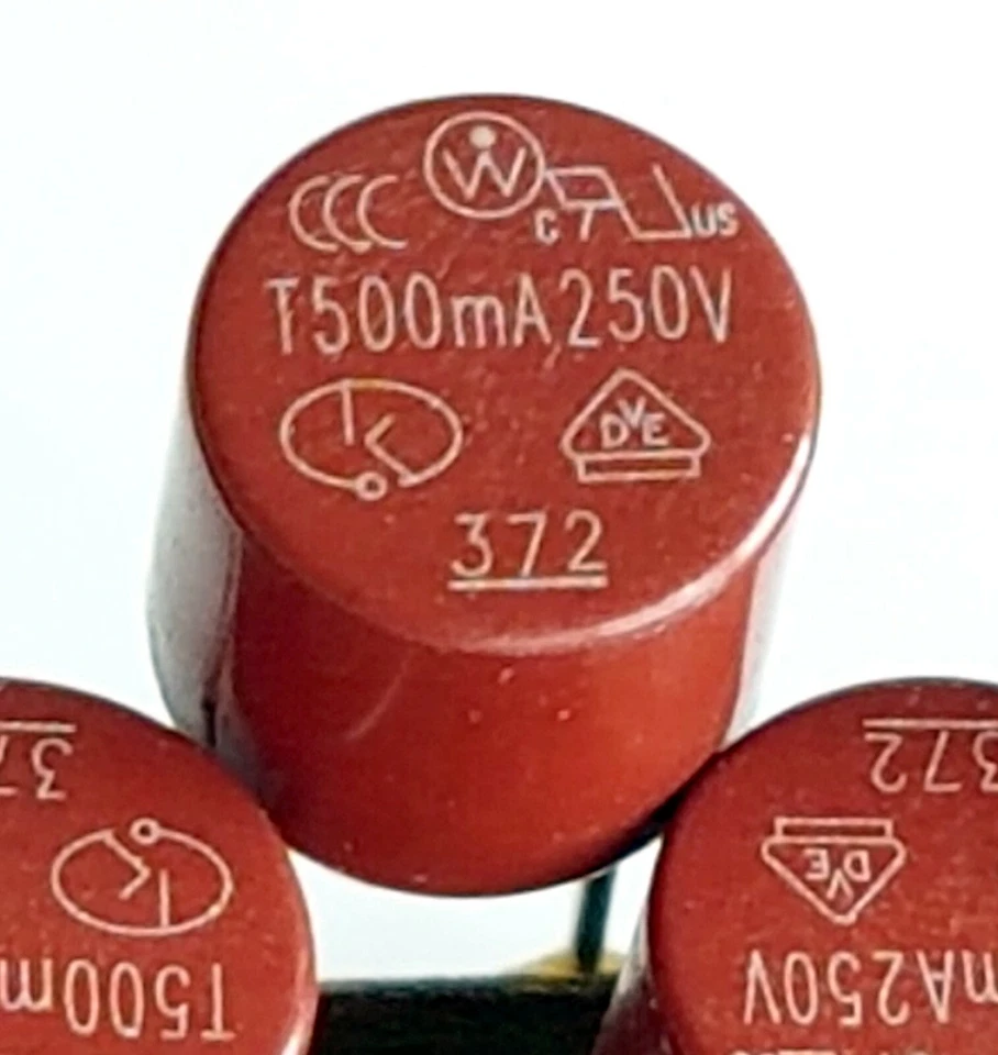 WICKMAN T125mA T160mA T250mA T315mA T500mA T630mA 250V Slow blow PCB round fuse –ref:944