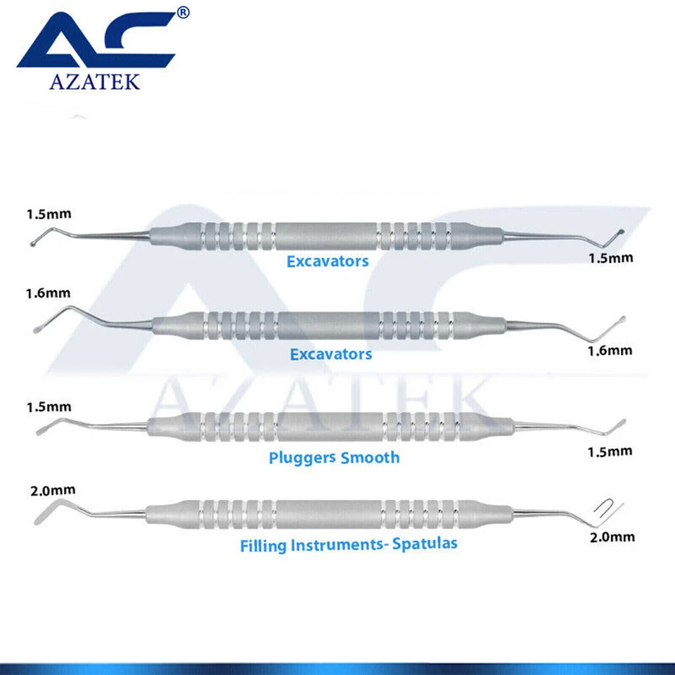 Azatek Dentistry Placement Tool Dental Filling Composite Steel Blue Titanium CE