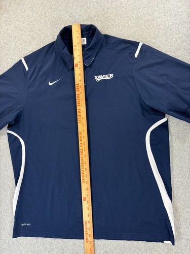 Xavier Musketeers Nike Short Sleeve Campus Polo Shirt (Men's XL) Blue - Picture 7 of 10