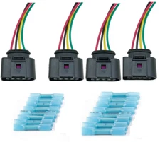 Pack of 4 Ignition Coil Connector Repair Harness Plug Wiring Pigtail 1J0973724