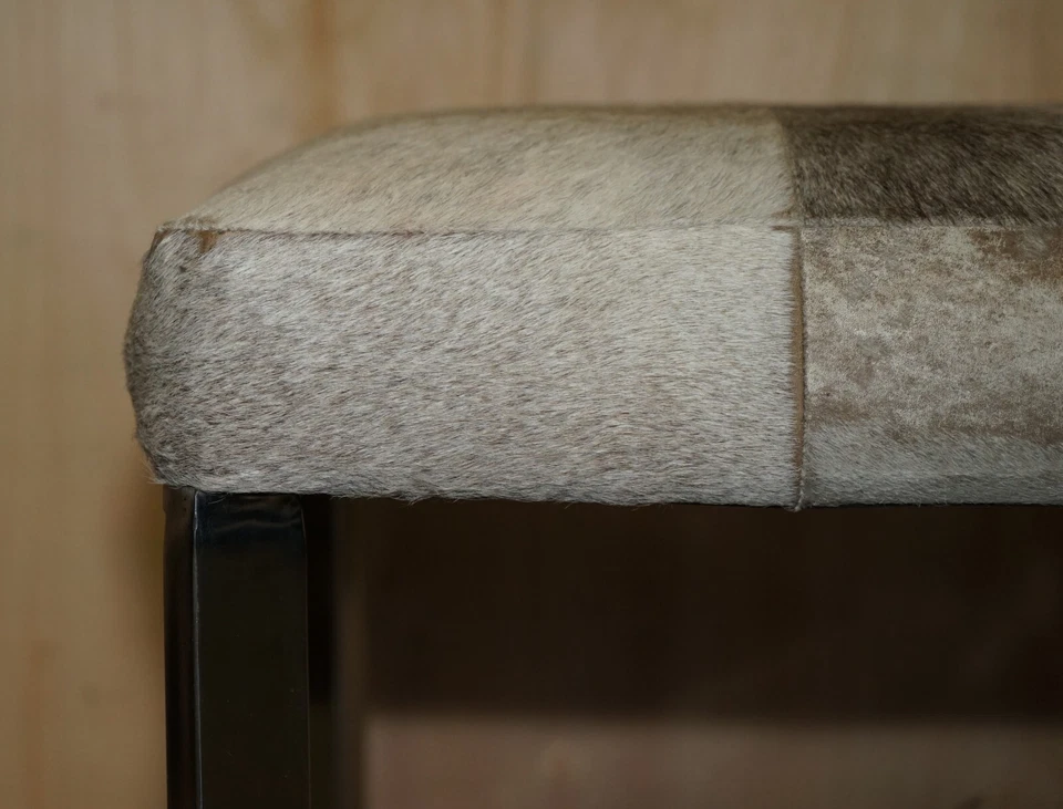 STUNNING EICHHOLTZ PONY HIDE CHROME STOOL FOR DESKS AND DRESSING TABLES - Image 3 of 4