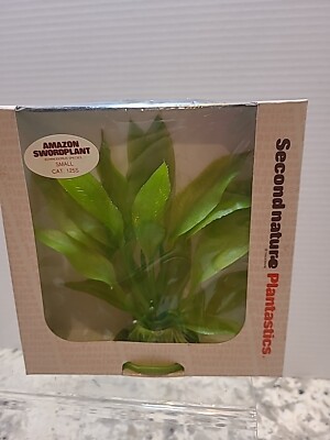 1980 Vintage Second nature Amazon Sword Aquarium Plastic Plant New