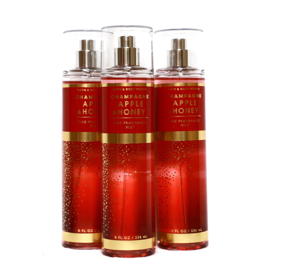 Bath Body Works Champagne Apple Honey Fine Fragrance Mist Set