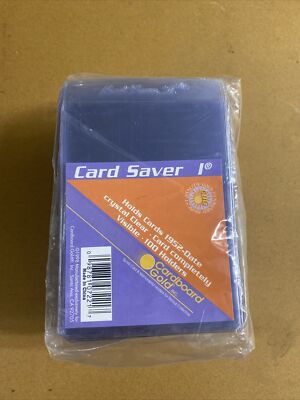 100 Card Saver 1 Semi-Rigid Holders By Cardboard Gold - Clear, Acid-Free, UV Protected 3 thumbnail image