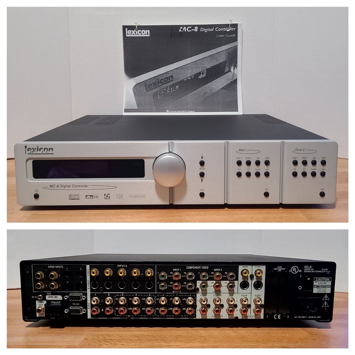 Lexicon MC-8 Digital Theater Controller Processor FOR PARTS Lexicon MC-8 Digital Theater Controller Processor FOR PARTS