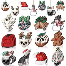 Maitys 36 Pcs Horror Christmas Ornaments Spooky Creepy Christmas Decoration f...