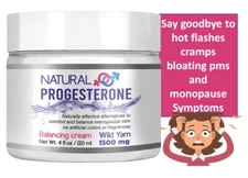 Natural WILD YAM  Cream 1500mg Xtra strength USP certificate Feminine Balance