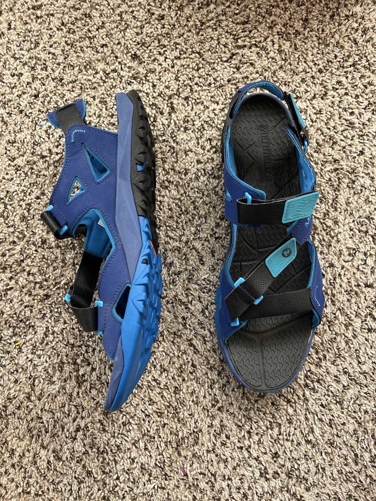 Merrell sandali uomo con cinturino blu nero taglia 15