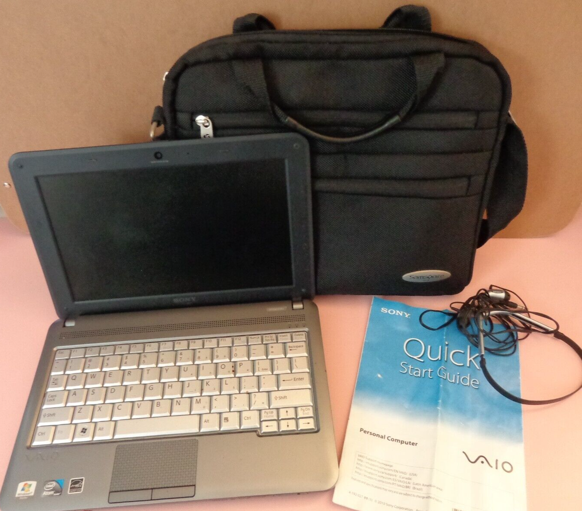 Blue Sony Vaio PCG-21313L/VPCM121 AX NetBook💗Case/Power Adaptor