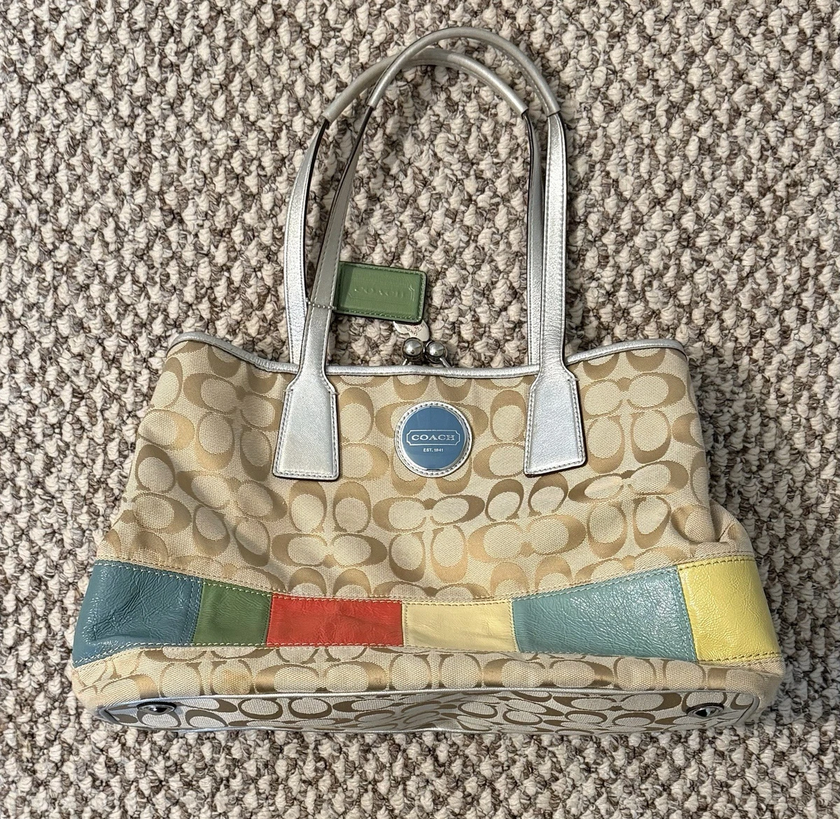 Coach Patchwork Satchel/Top Handle Bag Medium Bags & Handbags for