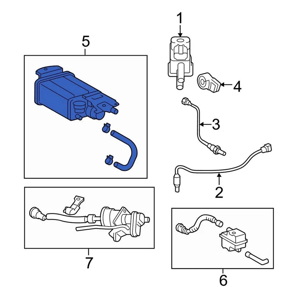 For Toyota Camry 2007-2011 Toyota 7774007020 Vapor Canister Foto 4 de 4