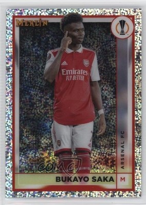 2022 Topps Merlin UEFA Club Competitions Speckle Refractor /150 Bukayo Saka 4k8