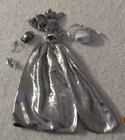 Vintage Fancy Fashions Barbie Doll Size Clothes Silver Evening Gown