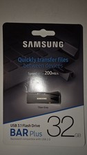 Samsung BAR Plus Flash Drive 32GB - 200MB/s USB 3.1 Titan Gray NEW SEALED