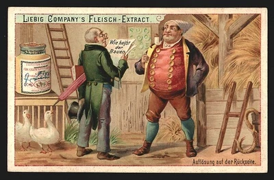 Image de collection Liebig, comment s'appelle l'agriculteur ?, agriculteur... - Photo 1/2