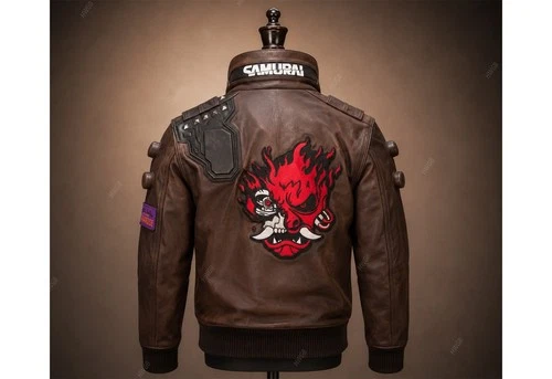 Cyberpunk V Samurai Jacket,  Gaming Cosplay Costume, Handmade Futurist Bomber - product listing photo
