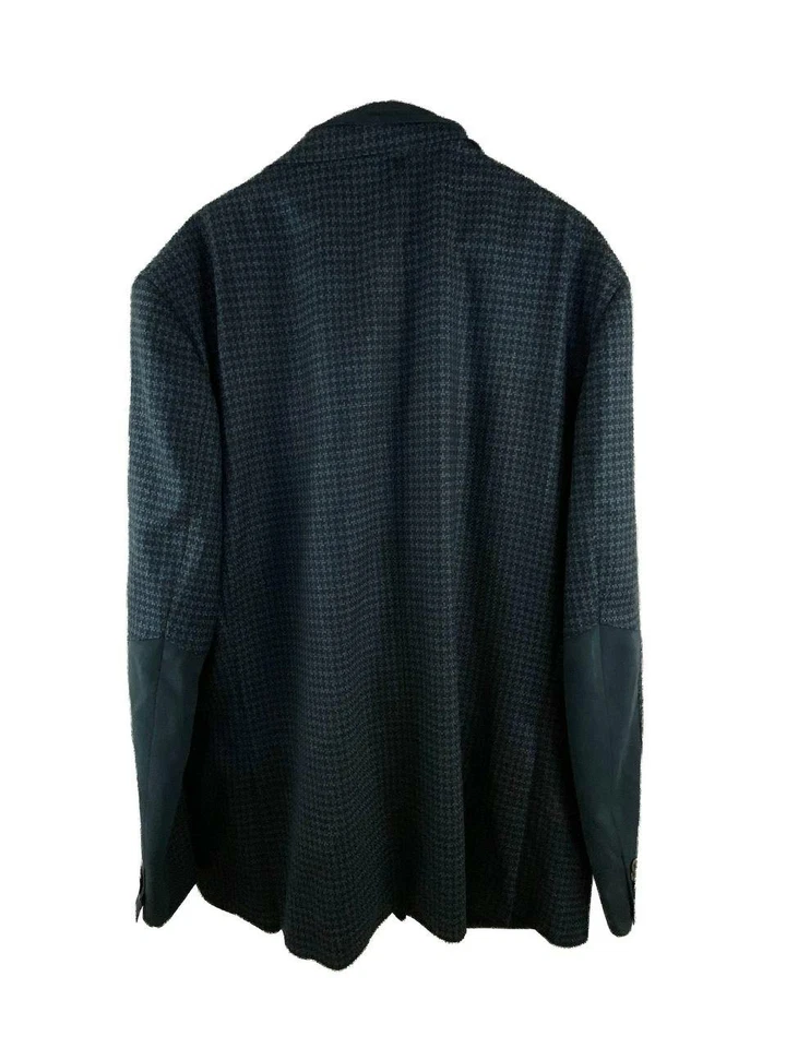 Blazer babero deportivo Robert Graham con cremallera gris negro pata de gallo inserción extraíble Foto 3 de 4