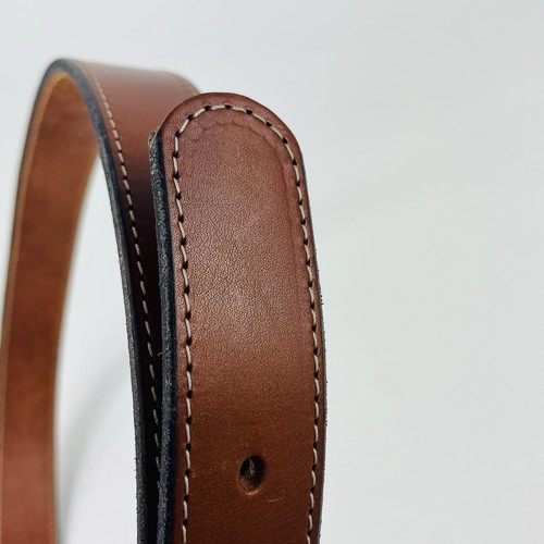 Hank’s Belts The Oakley Large Full Grain Leather Brown 1.5” Wide USA - Picture 11 of 16