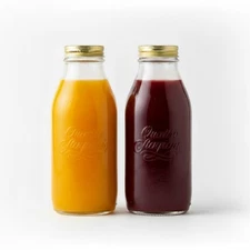 Bormioli Rocco Quattro Stagioni Bottles - 33.75 Oz Glass Jars (Set of 2)