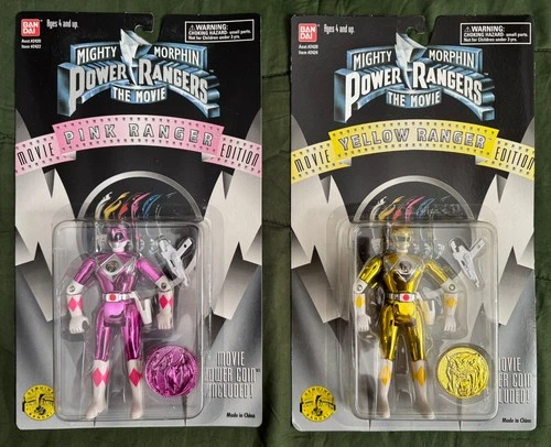 Mighty Morphin Power Rangers Movie Edition: Yellow & Pink Ranger; Vintage NIB