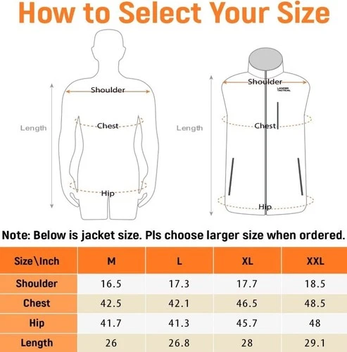 USB Heated Vest Lightweight Hunting Hiking with 10000 Mah Battery Pack image 3