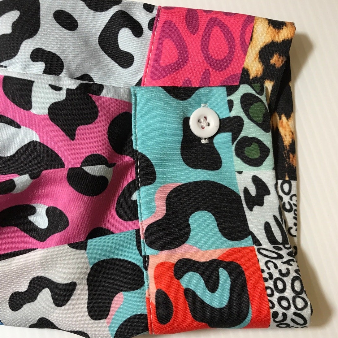 SHEIN Patchwork-Style Collared Button-Down Long S… - image 7