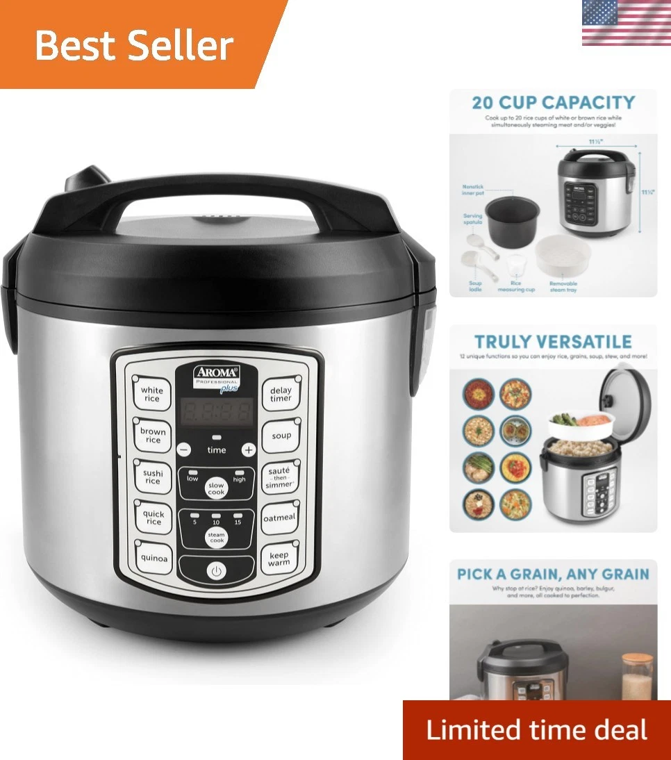 Professional Plus Aroma ARC-5000SB: Multi-Functional Rice Cooker & Slow Cooker