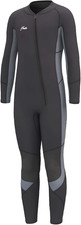 Hevto Youth Wetsuit 3/2mm Neoprene Wetsuit Front Zip Surfing Diving Black SZ 16