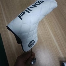 PING ANSER BLADE PUTTER HEADCOVER HEAD COVER - WHITE TEXTURED - BRAND