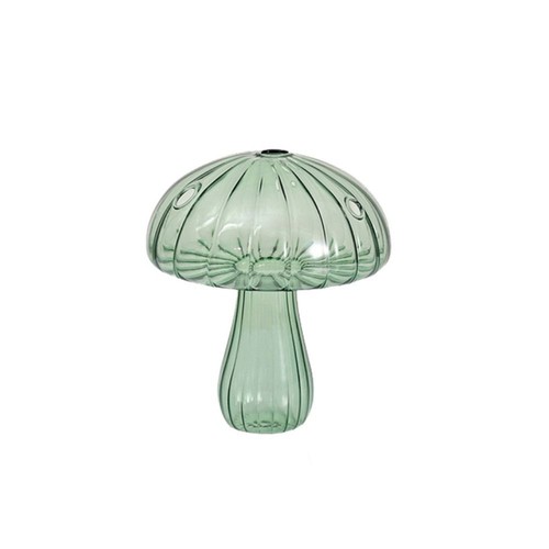 Mushroom Shape Flower Bottle Aromatherapy Bottle Glass Vase Desktop Ornament - Picture 15 of 20