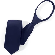 Mens Ties, Clip on Tie for Men 2.56" Men's Pre-tied Neckties for Navy Blue