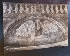 vtg postcard rppc roma mosaico di s maria in dominica Italy Richter unposted