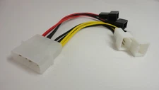 4 Pin Molex to 3 Pin Fan Power Supply Adapter Cable Computer Case Splitter Wire