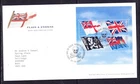 Great Britain 2001 Flags & Ensigns Booklet Pane  (Blue) FDC Rosyth to Ashford