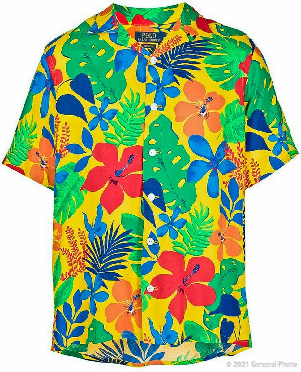 Men's Ralph Lauren Polo Tropical Viscoe Leaf AO Button Down Shirt [Sizes]