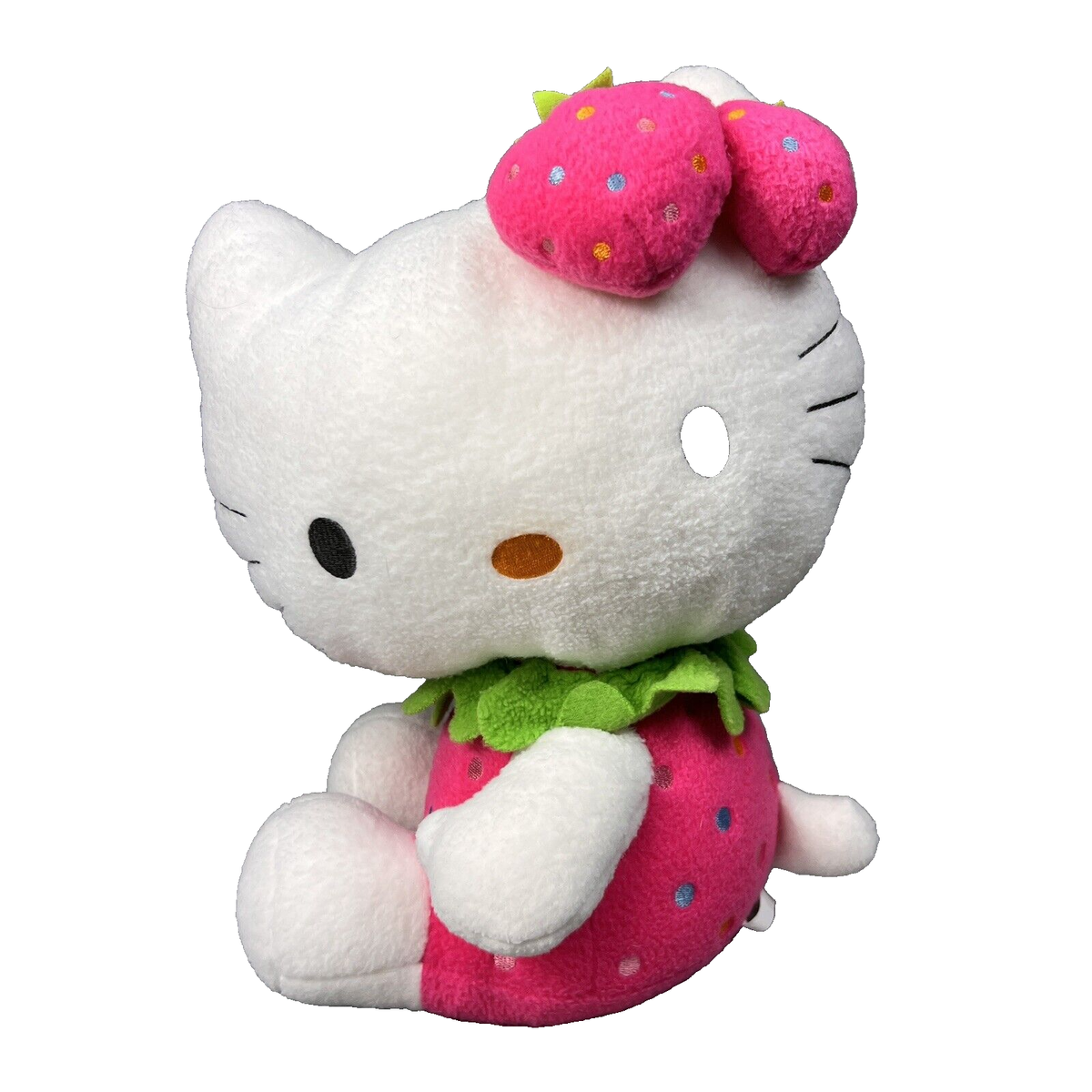 Vintage 2002 Sanrio Smiles Hello Kitty Pink Strawberry Dress 11.5