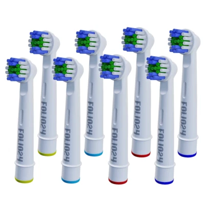 FOLIO24 8 Stück Aufsteckbürsten kompatibel für Oral-B Ersatzbürsten Bürstenköpfe