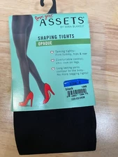 Love Your Assets Sara Blakely Spanx Size 4 Opaque Shaping Tights Black
