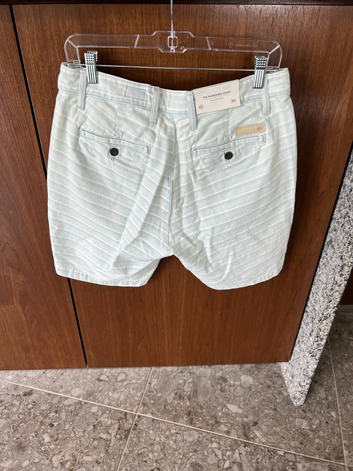 AG Adriano Goldschmied Men's Causal Shorts Blue/White W Front Pockets Sz:30 - Image 2 of 4