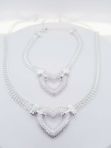 Paris Heart Pendant Jewelry Set 