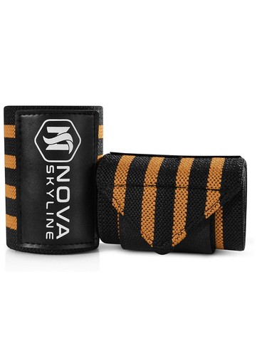 Wrist Wraps (Pair) Powerlifting Bodybuilding Weight Lifting Yoga Medium 20 Inch - Picture 2 of 4