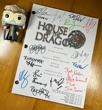 House of the Dragon Pilot Script Signed- Autograph Reprints- 76 Pages