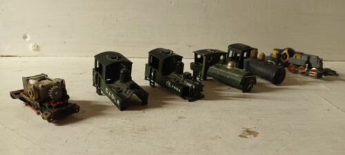 Narrow gauge HOe 009 4x Steam Loco Bodies and 2x Chassis SPARES or REPAIR - Photo 1/6