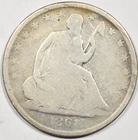 1861-O SEATED LIBERTY HALF DOLLAR ~ SOLID FULL RIM GOOD! INV#8!
