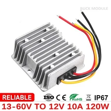 DC DC Converter 24V-72V to 12V Step-Down 5A 10A 20A Voltage Regulator Car Truck