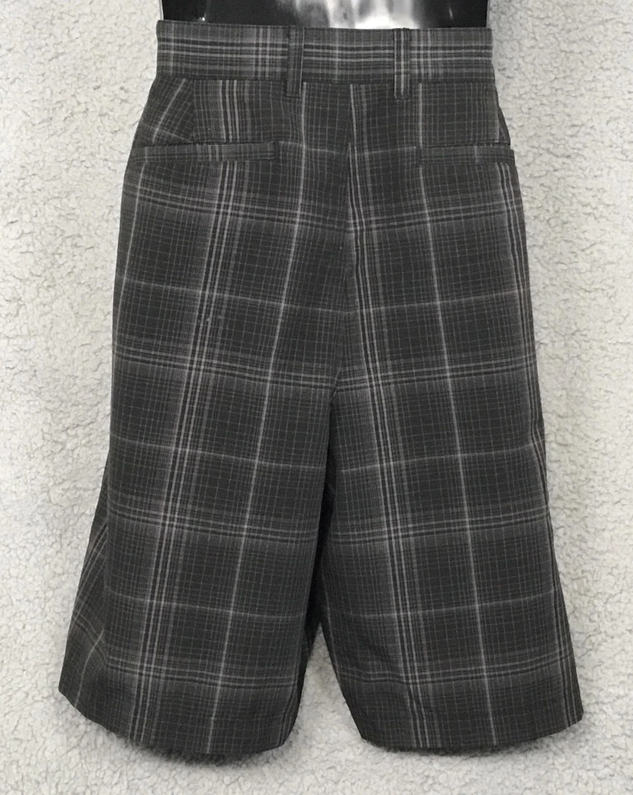 Cleveland Classics Shorts Mens 38 Gray Plaid Chino 11 Inseam Walking Casual