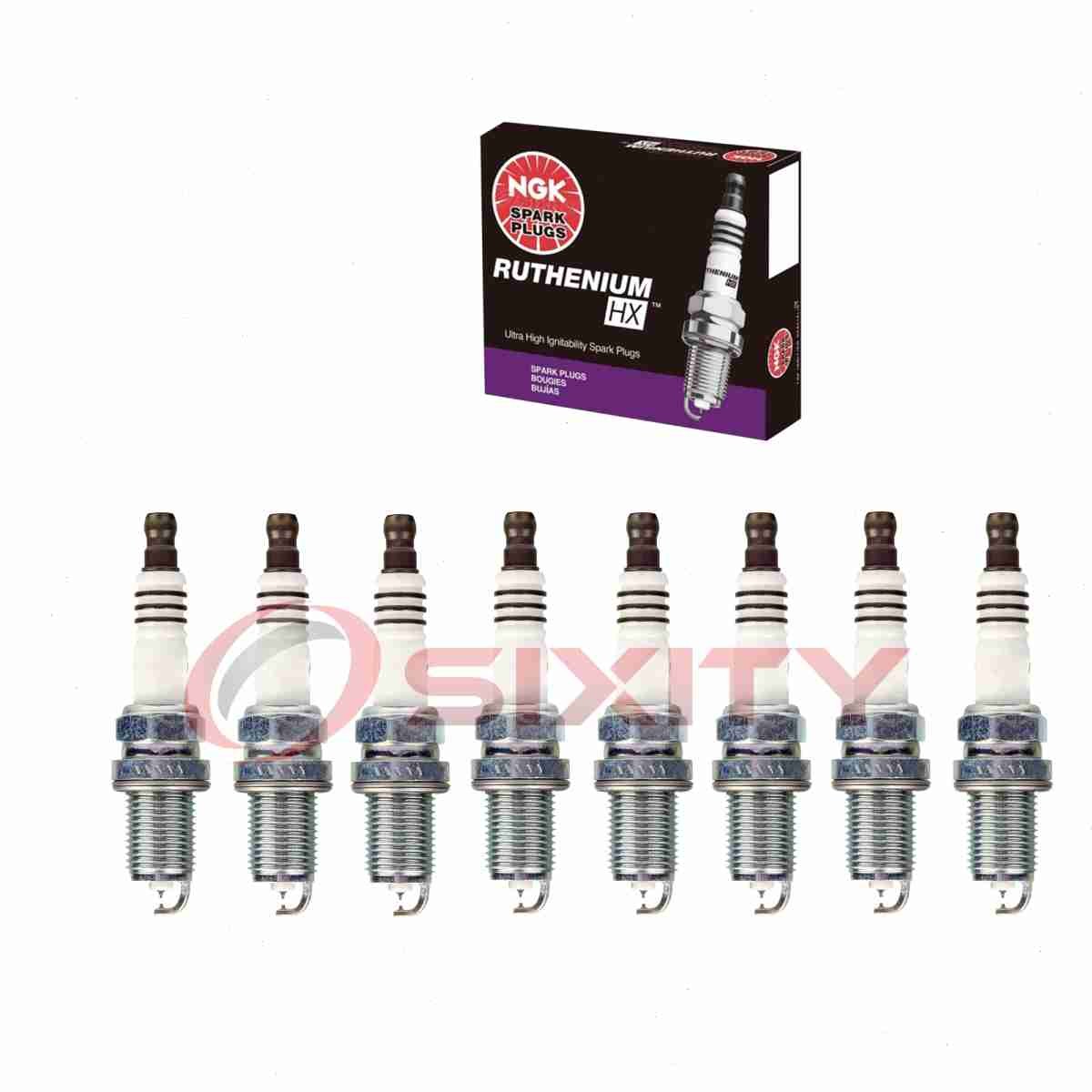 8 pcs NGK Ruthenium HX Spark Plugs for 2000-2003 BMW Z8 4.8L 5.0L V8 - qs